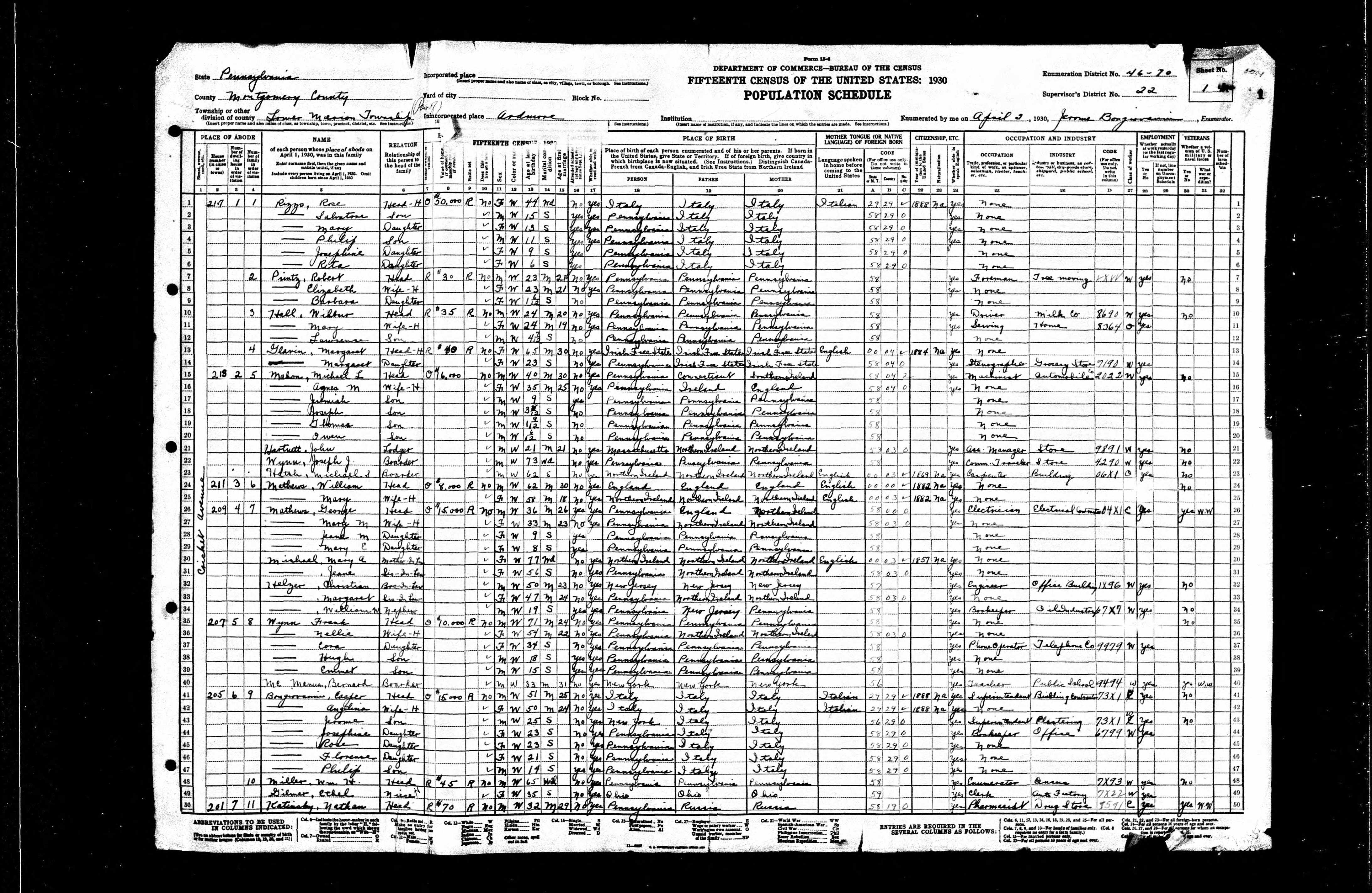 1930 US Federal Census for Nathan Katinsky etc (1 of 2).jpg