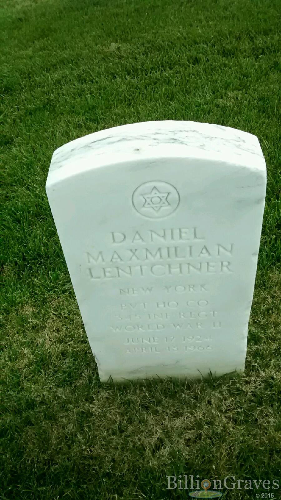 Daniel Maxmillian Lentchner Grave Marker