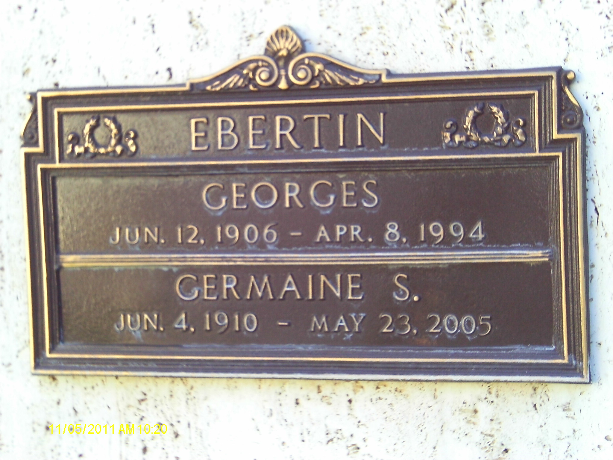 Georges and Germaine S. Ebertin Grave Marker.jpg