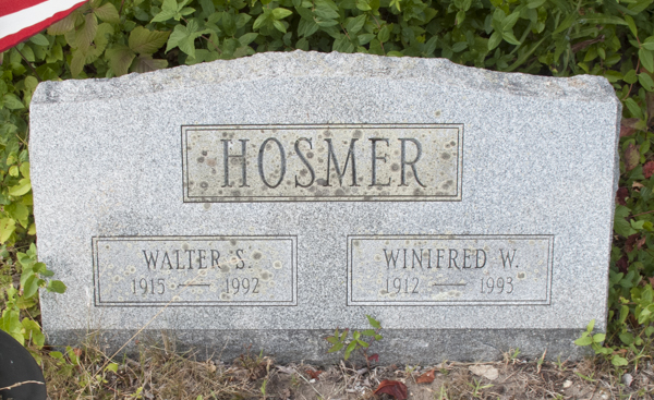 Walter S. and Winifred W. Hosmer Grave Marker